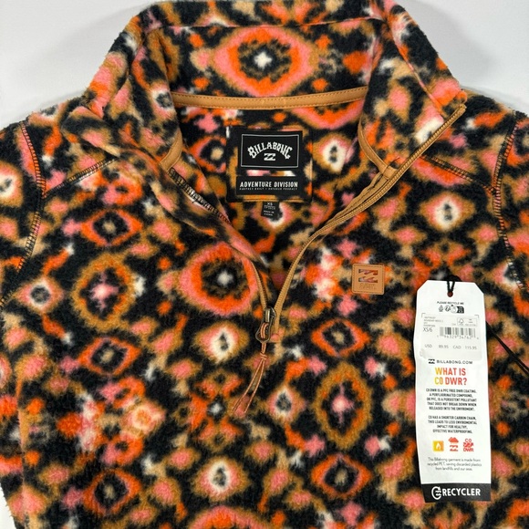 NWT New Billabong Women’s Extra Small XS Boundary Mock 3 Half Zip Long Sleeve - Picture 4 of 4